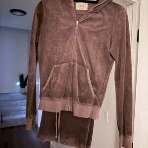 Brown Hoodie and Pant Set